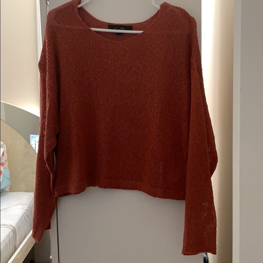 Cropped Burgundy Sweater NWOT